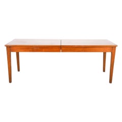 Mid century harvest farm table with 2 leaves John Stuart