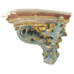 Antique French Plaster Pedestal Shelf for Statue or Others late 19th Century