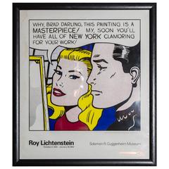 Zeitgenössisches Roy Lichtenstein Poster gerahmt