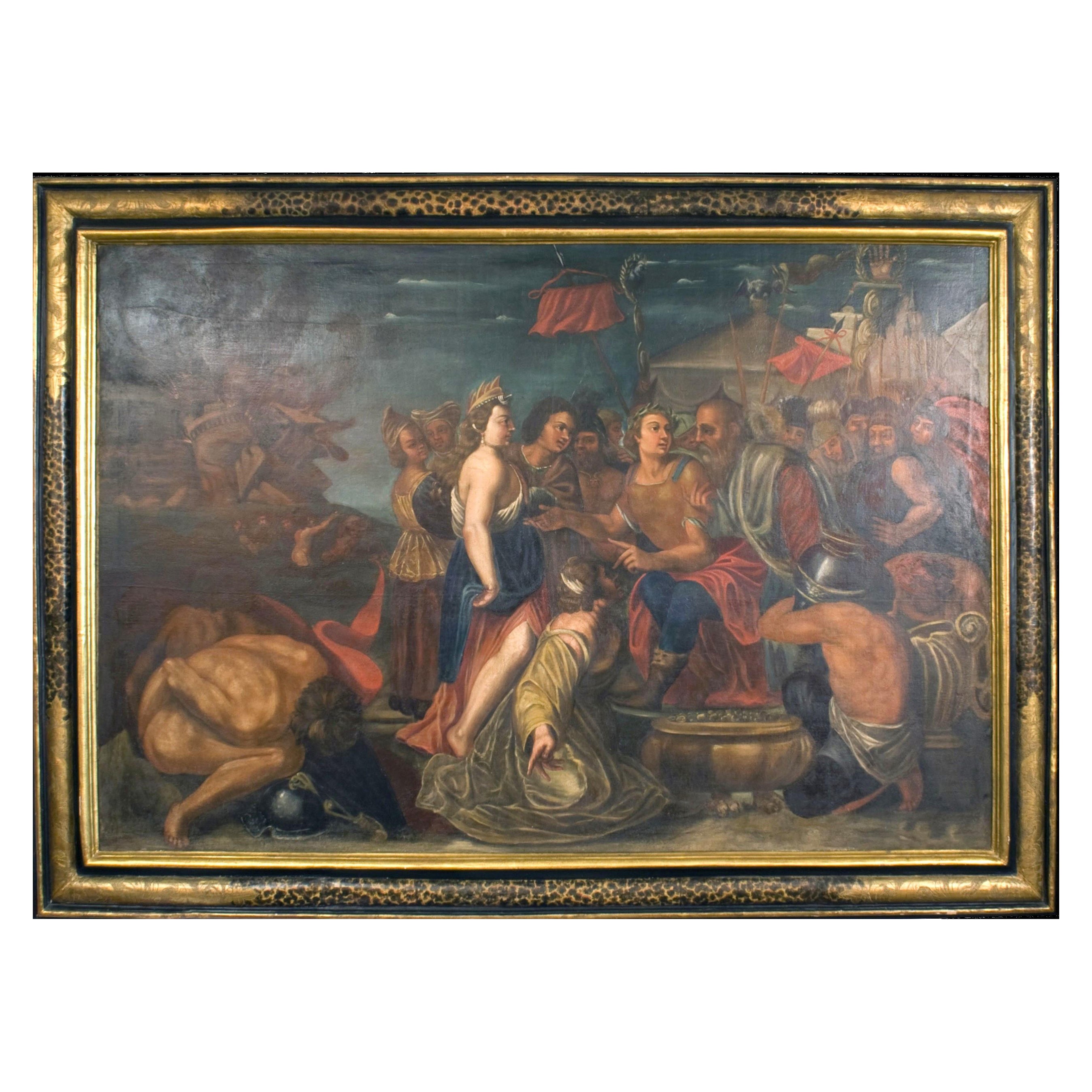 Grande dipinto storico XVIII secolo, di scuola italiana