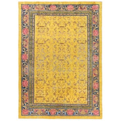 Doris Leslie Blau Early 20th Century Chinese Yellow Handmade Silk Rug