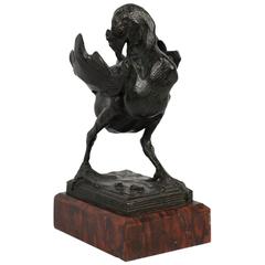 Adolescent Turkey Bronze Sculpture by the American Animalier Albert Laessle