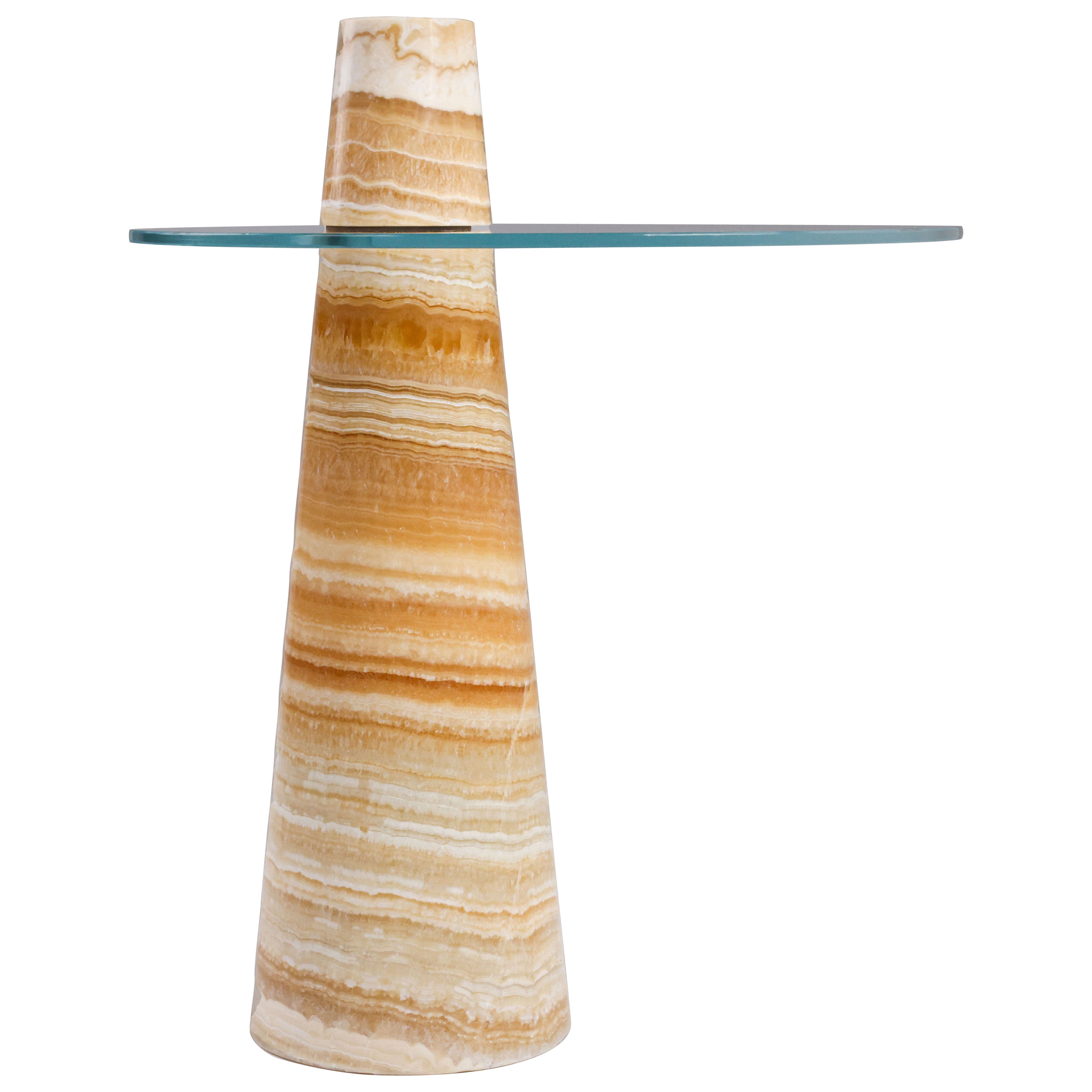 Atlas Honey Onyx Beistelltisch von RAFFINATO