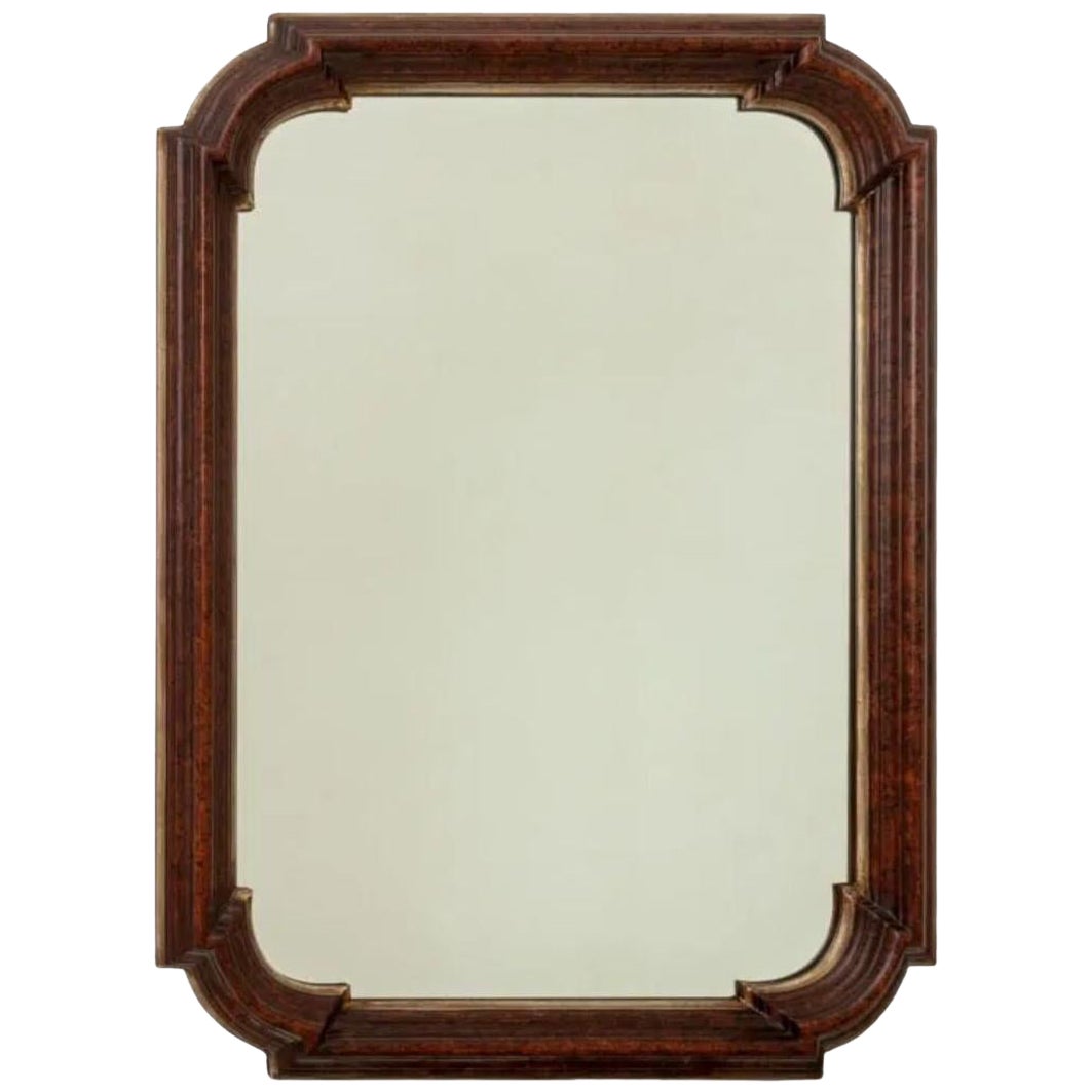 Gilt and Faux Tortoiseshell Shaped Mirror