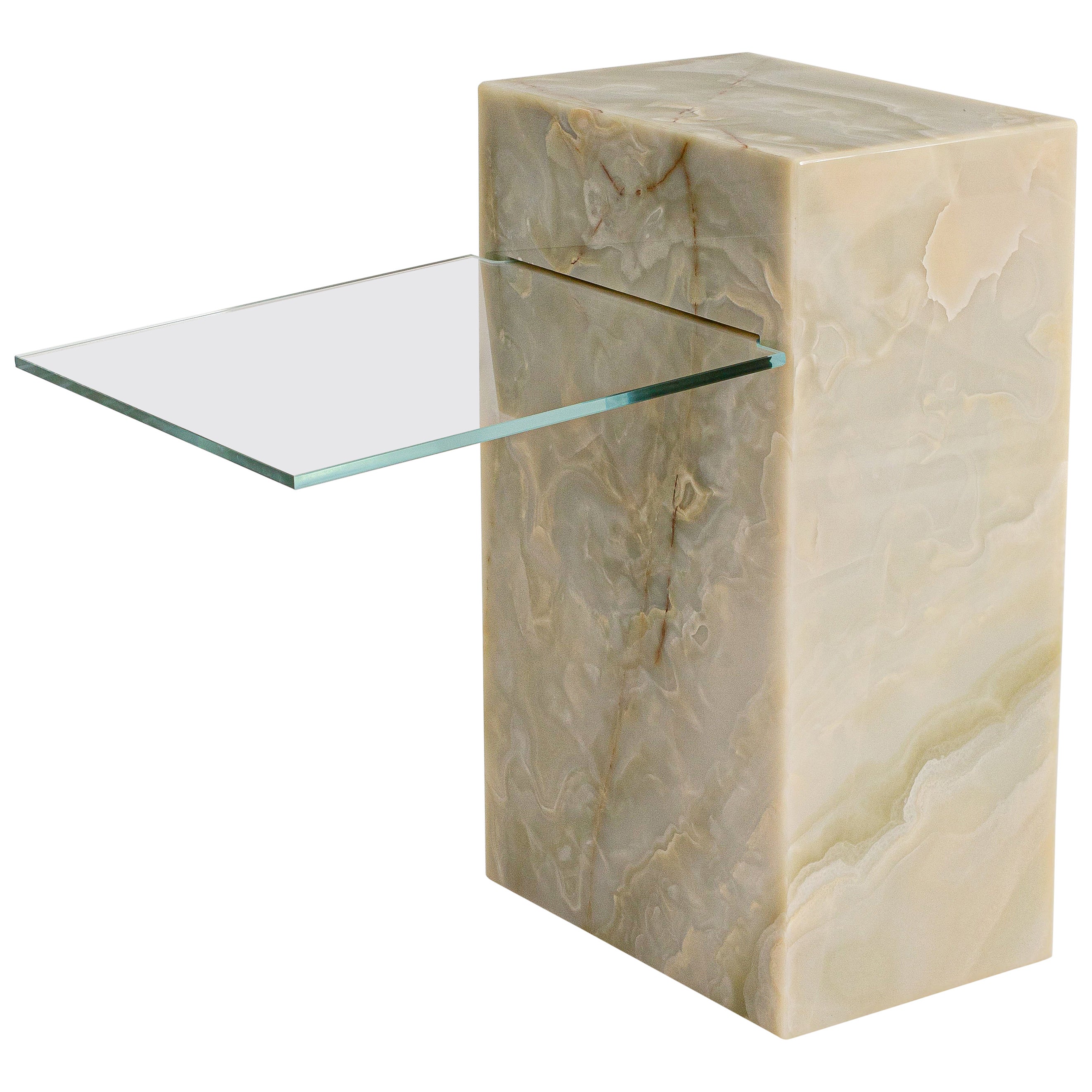 Table d'appoint Ceres en onyx vert par RAFFINATO