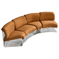 Verner Panton, Sectional Sofa, Metal, Fabric, Denmark, 1970s