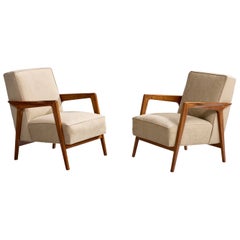 Diseñador brasileño, Sillas de salón, Caviúna, Tela, Brasil, 1961