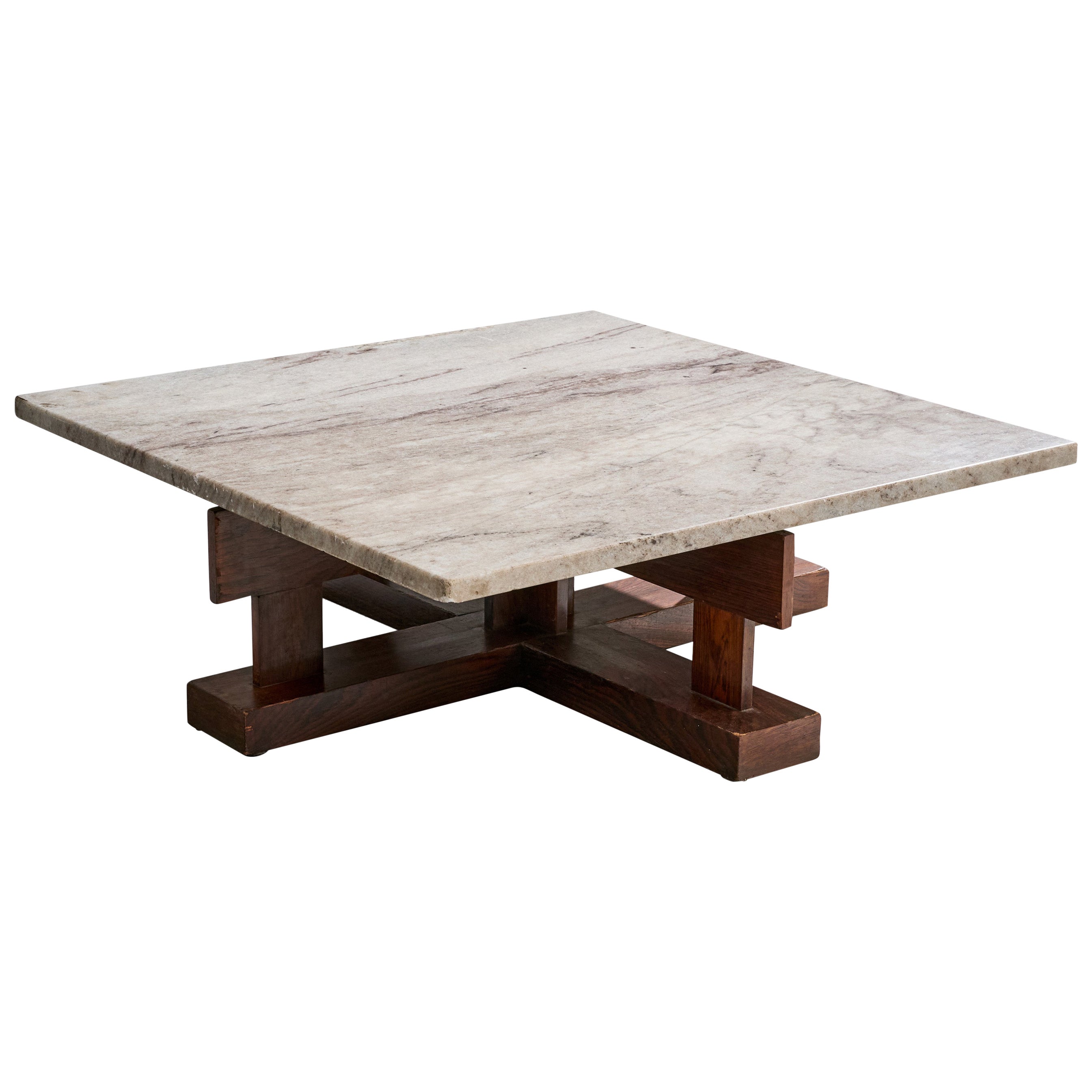 Celina Decorações, Tavolino da caffè, Wood, Marmo, Brasile, anni '60