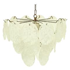 1960s Gelo Italian Chandelier Sculptural Textured Discs 9