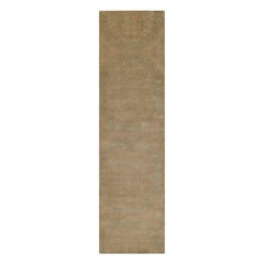 Rug & Kilim’s European Style Runner Rug in Gold with Floral Medallions “Catana”