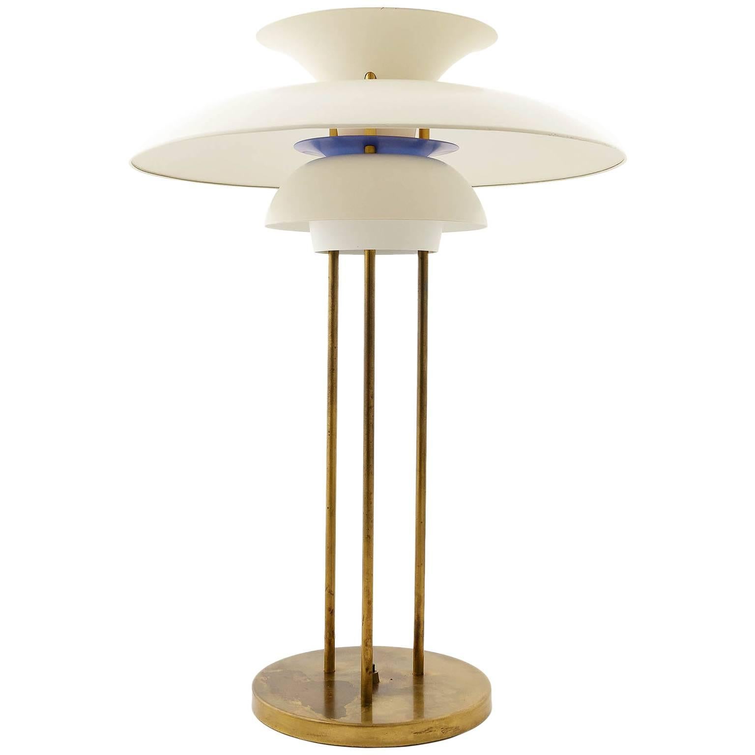 Table Lamp PH5 by Poul Henningsen for Louis Poulsen, Patinated Brass, 1960s