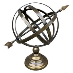Vintage French Country Brass Garden Armillary Sundial