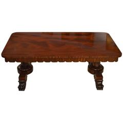 Beautiful Mahogany Early Victorian Period Coffee Table, Adapted