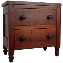 Late 19th Century Pennsylvania Miniature Walnut & Pine Paneled Chest of Drawers 3