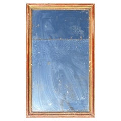 Antique 18th Century French Neoclassical Large Split Panel Wall Mirror.