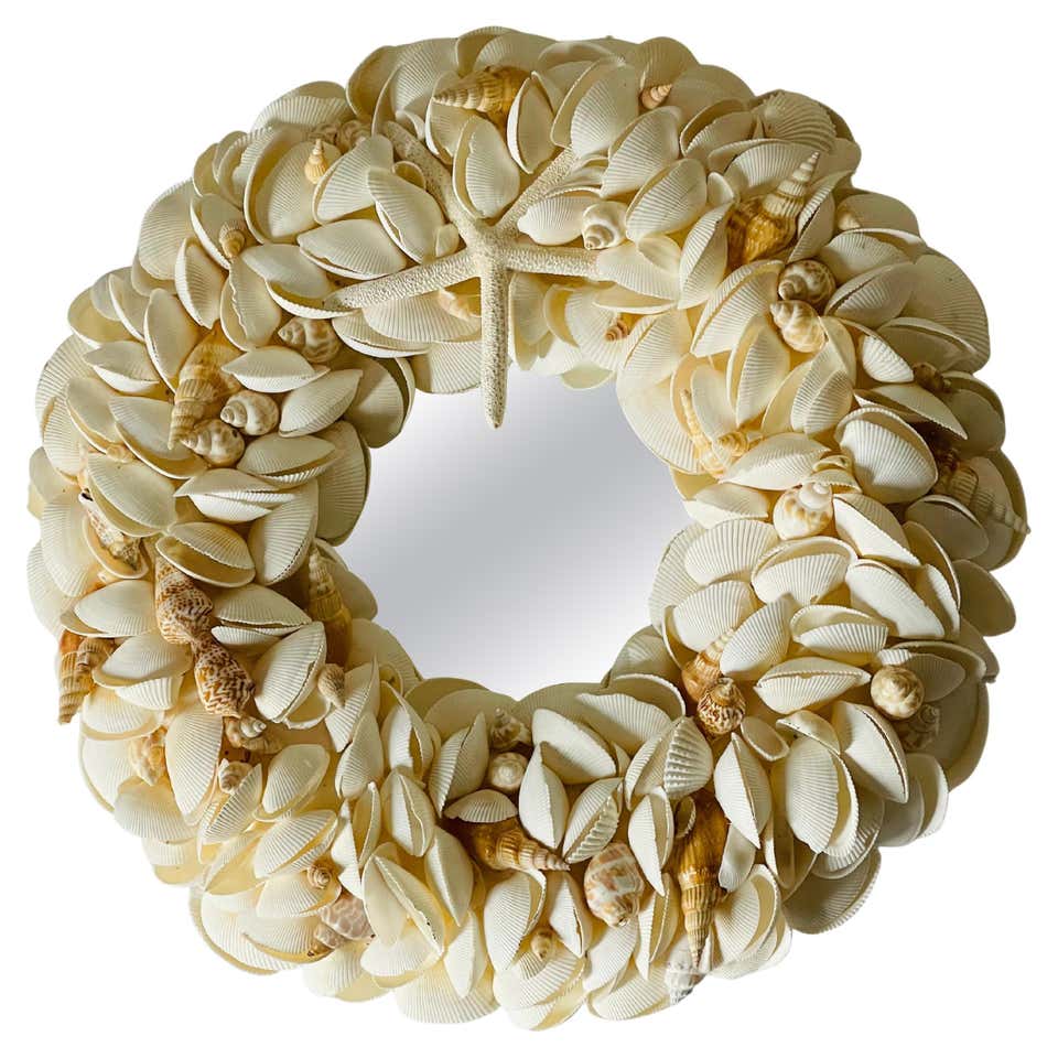 Oyster Shell Round Mirror For Sale at 1stDibs | oyster shell mirror ...