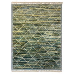 8.2x10.7 Ft Contemporary Moroccan Style Rug. 100% Wool. Hand Knotted Tulu Carpet