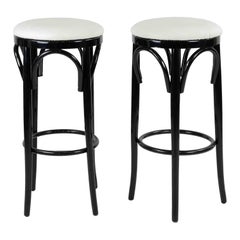 Pair of Stools Art Deco Style, 1970s, Italy
