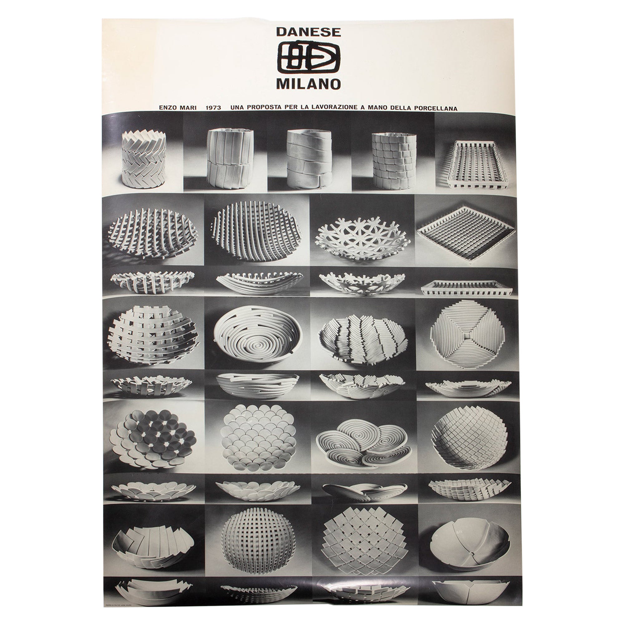 Enzo Mari Danese Original-Plakat, 1973 im Angebot