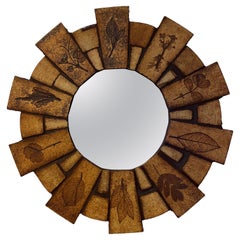 Miroir en céramique de Roger Capron, signé, années 1960