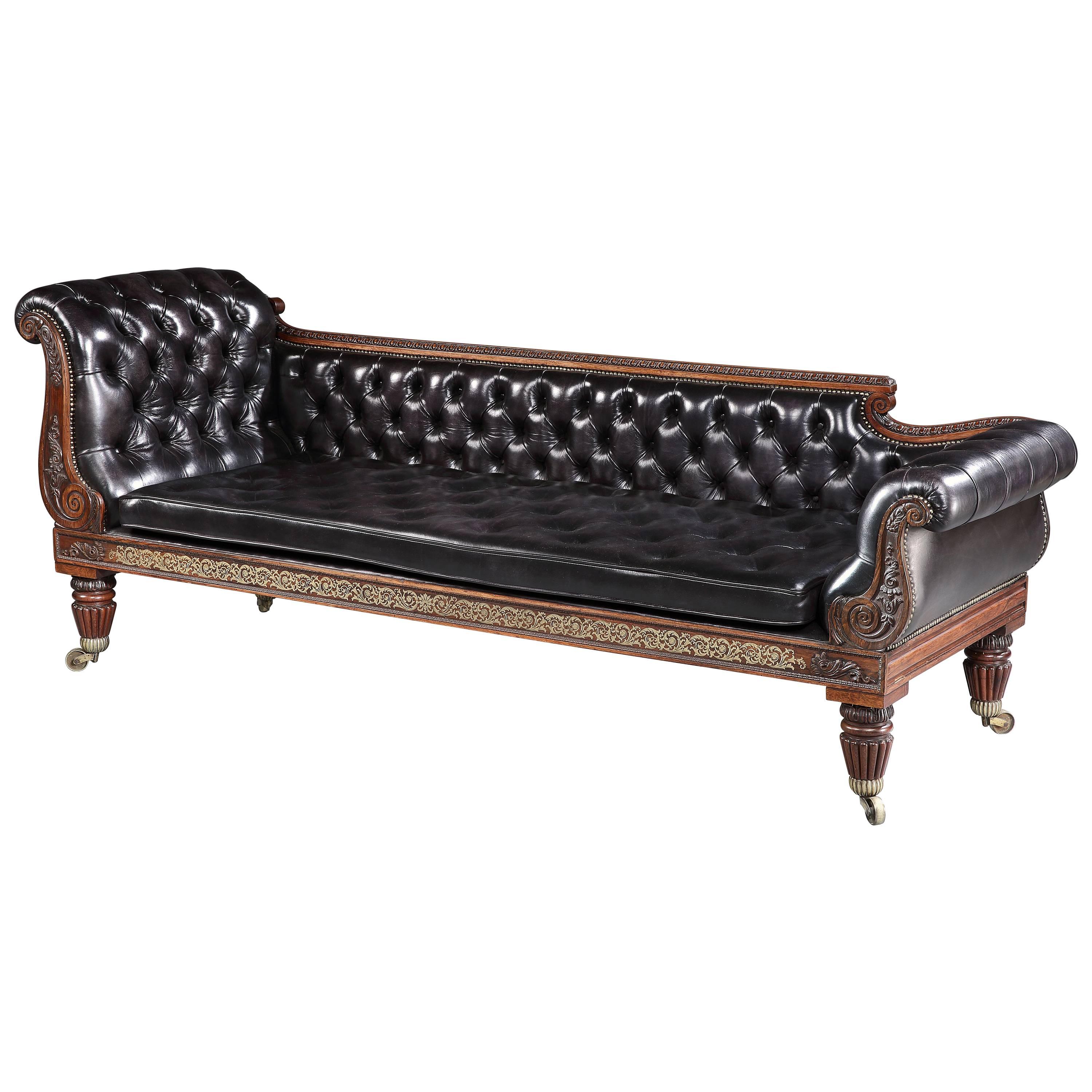 Antique Regency Period Daybed Attributed to William Trotter of Edinburgh