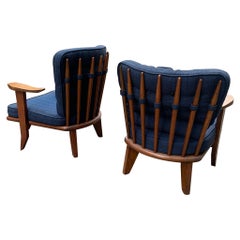 Paire de fauteuils "Catherine" en Oak Guillerme et Chambron