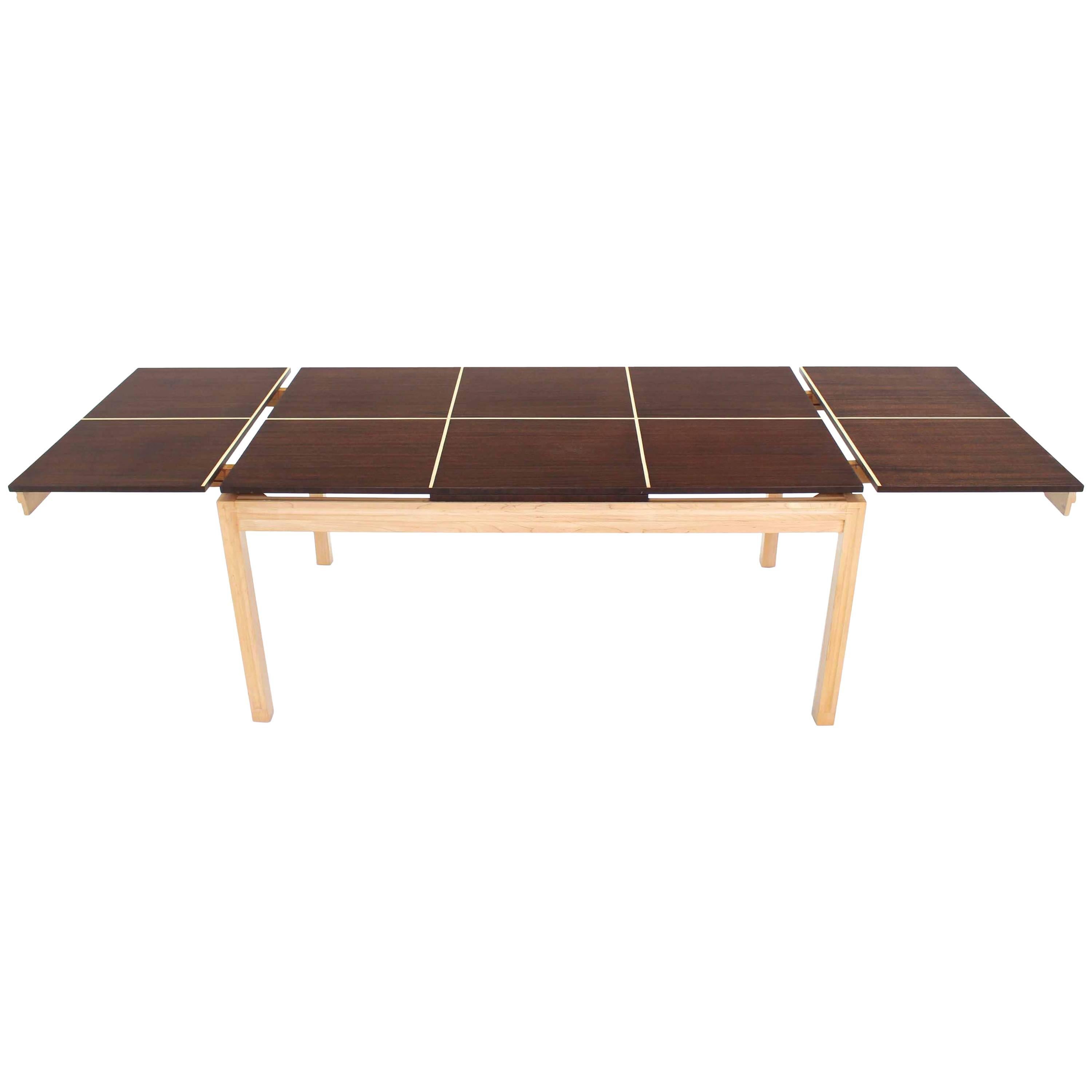 Two tone Dining Table with Two Leaves For Sale