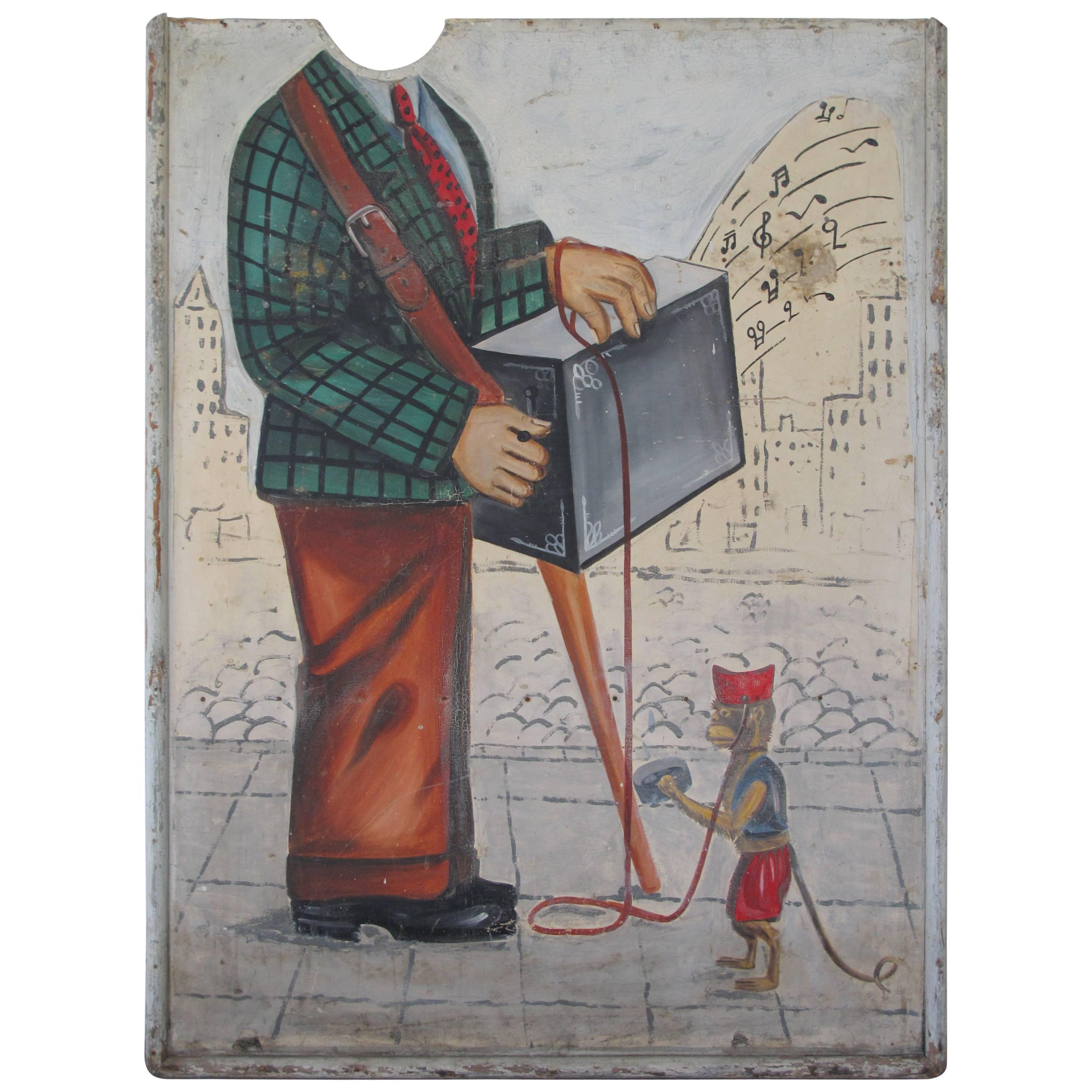 Organ Grinder with Monkey Photo Panel at 1stDibs