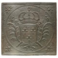 Large 18th Century Coat of Arms Fireback from France 7
