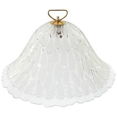Large Kalmar Glass and Brass Pendant Light, 1960s 1