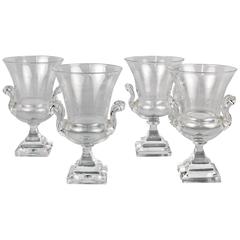 Set of Four Mid-Century Steuben Glass Campagna Form Table Urns 1