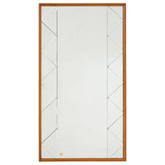 Vintage Mid century Scandinavian harlequin mirror by Kristall Nässjö