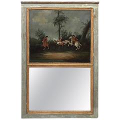 Late 18th Century Antique French Louis XVI Trumeau Mirror