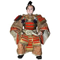 Antique Japanese Samurai Doll, Meiji Period
