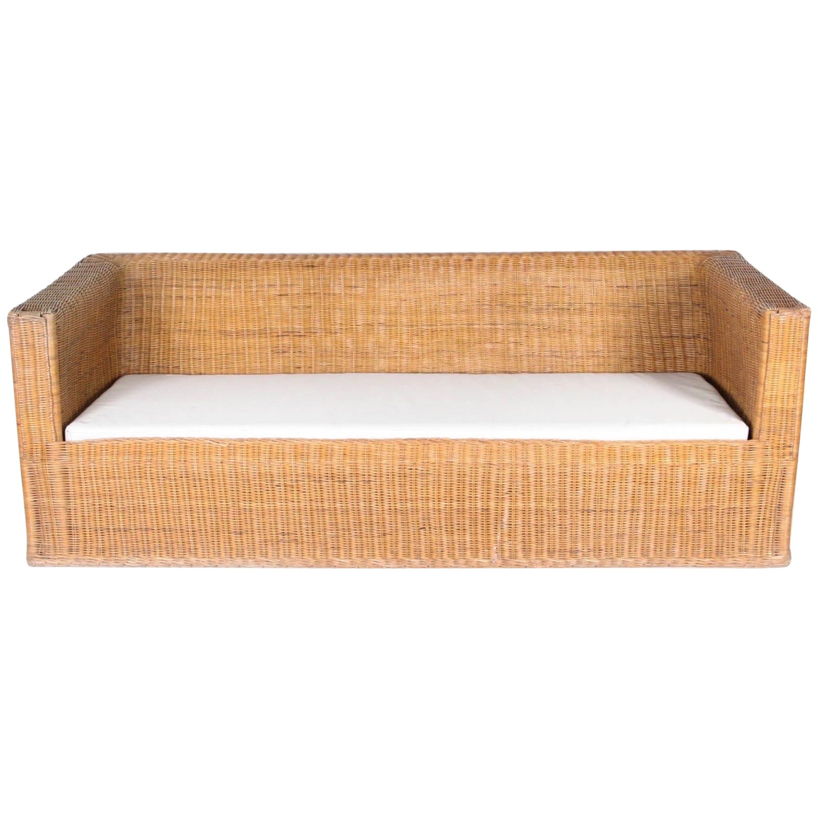Large wicker sofa