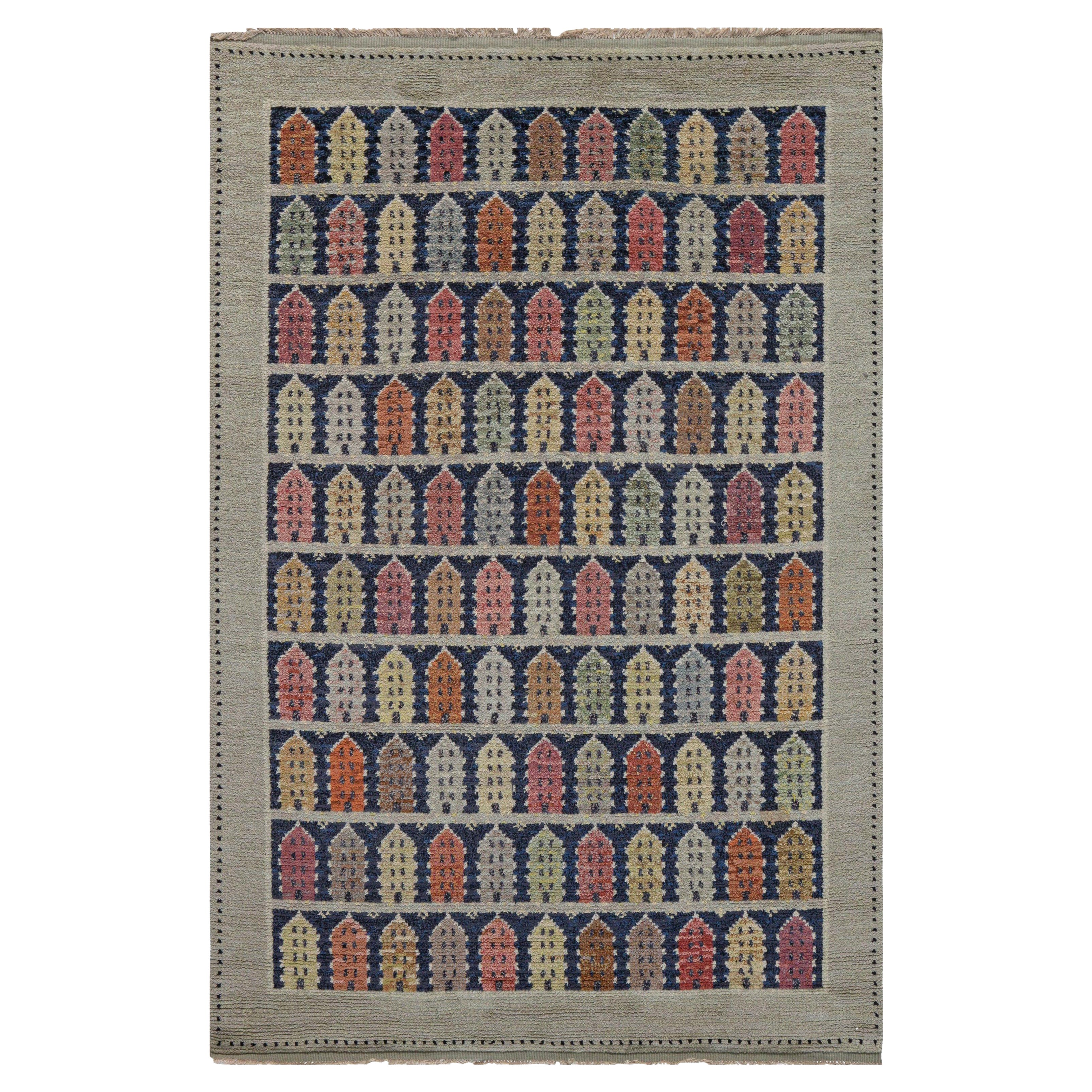 Doris Leslie Blau Rare tapis suédois vintage "Townhouse"