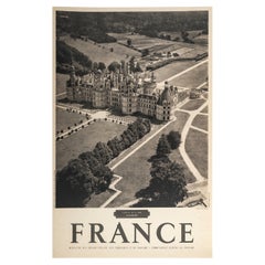 Original Vintage Poster, Chambord Chateaux de Loire, Renaissance, Medieval, 1950