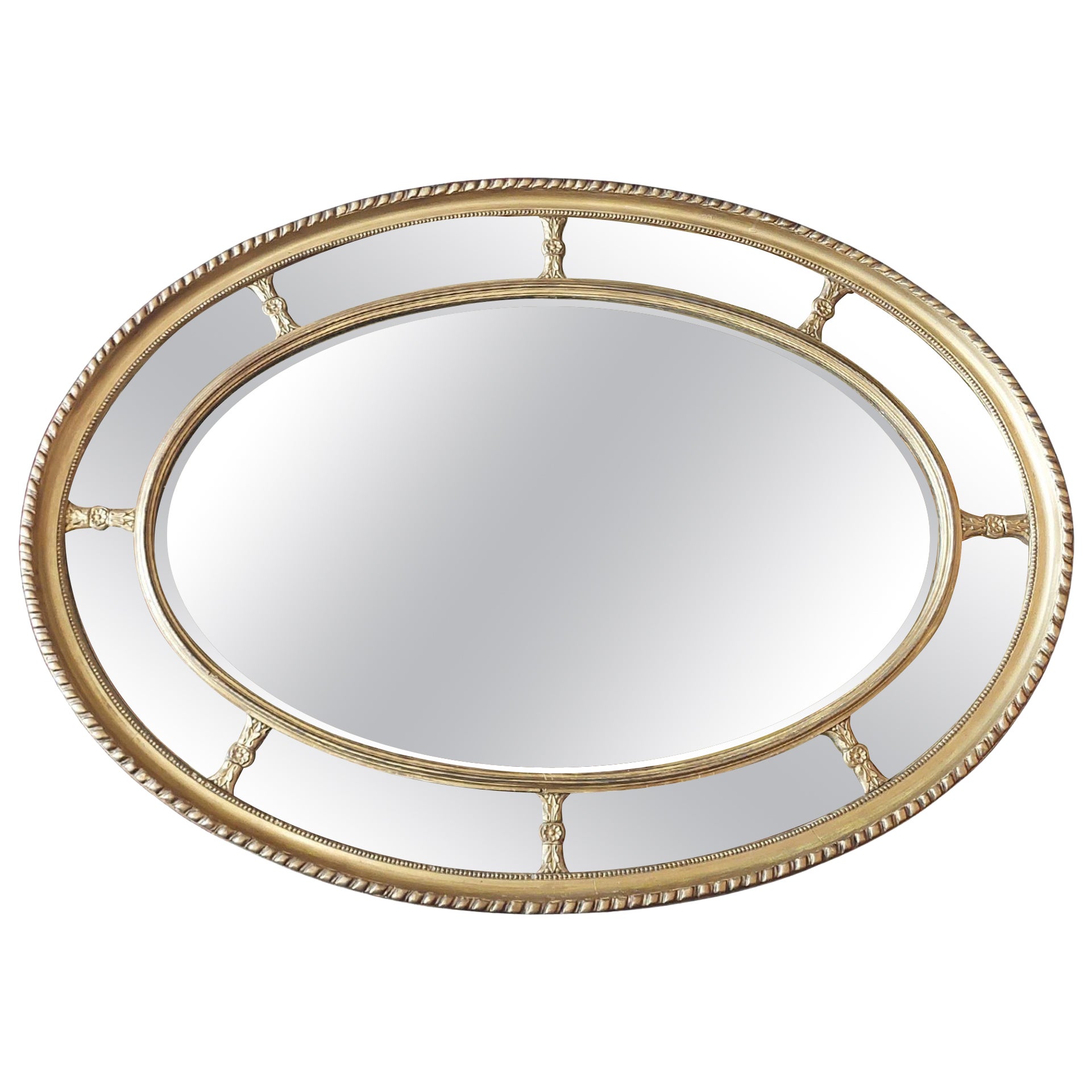 Late Victorian Gilt Gesso Oval Mirror