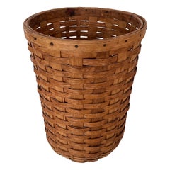 1930's American Handwoven Tall Market Basket