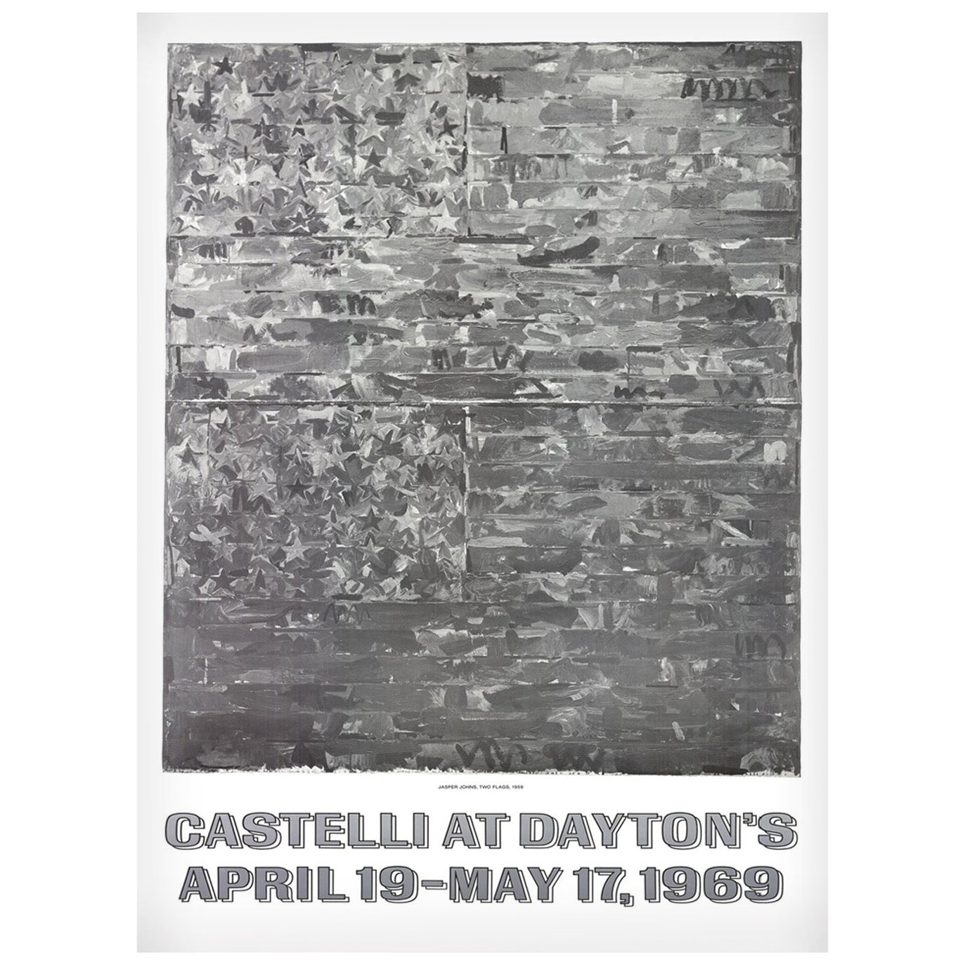 1969 Jasper Johns - Castelli at Dayton's Original Vintage Poster