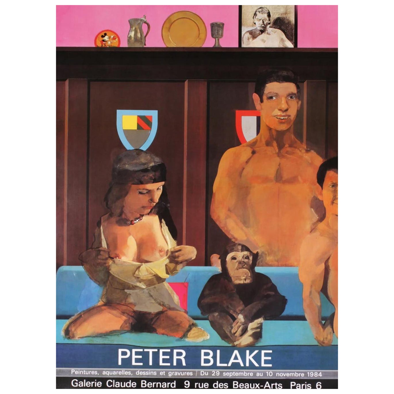 1984 Peter Blake - Galerie Claude Bernard Poster originale d'epoca