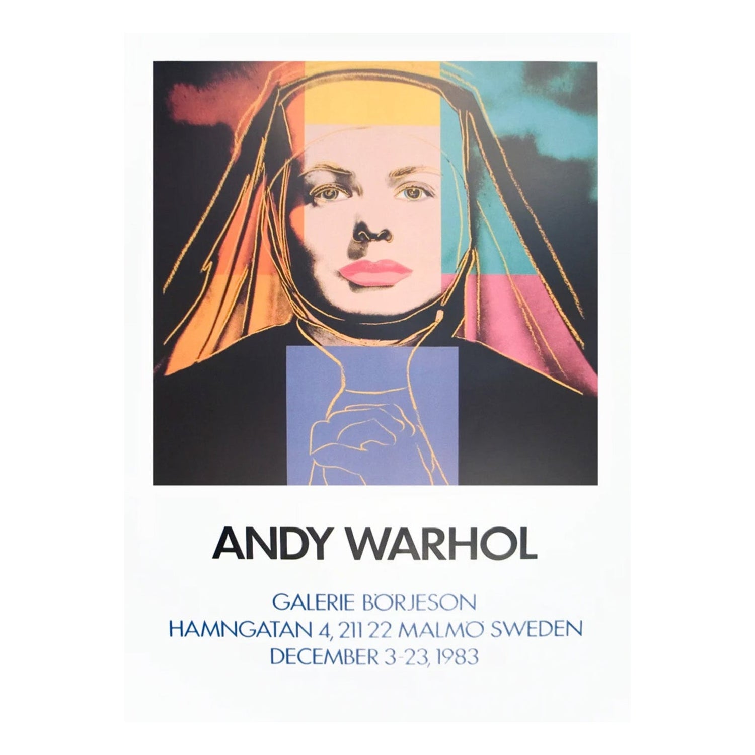 1983 Andy Warhol - Galerie Borjeson Original Vintage Poster