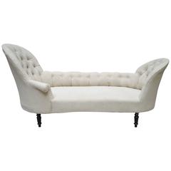 Napoleon III French Tufted Chaise Lounge