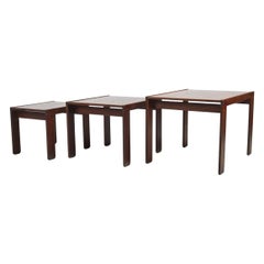Stapeltische aus Rosenholz, Afra & Tobia Scarpa für Cassina, Mitte des Jahrhunderts