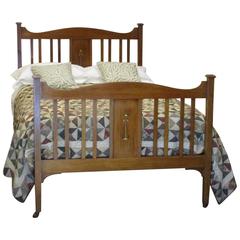 Antique Edwardian Mahogany Double Bed