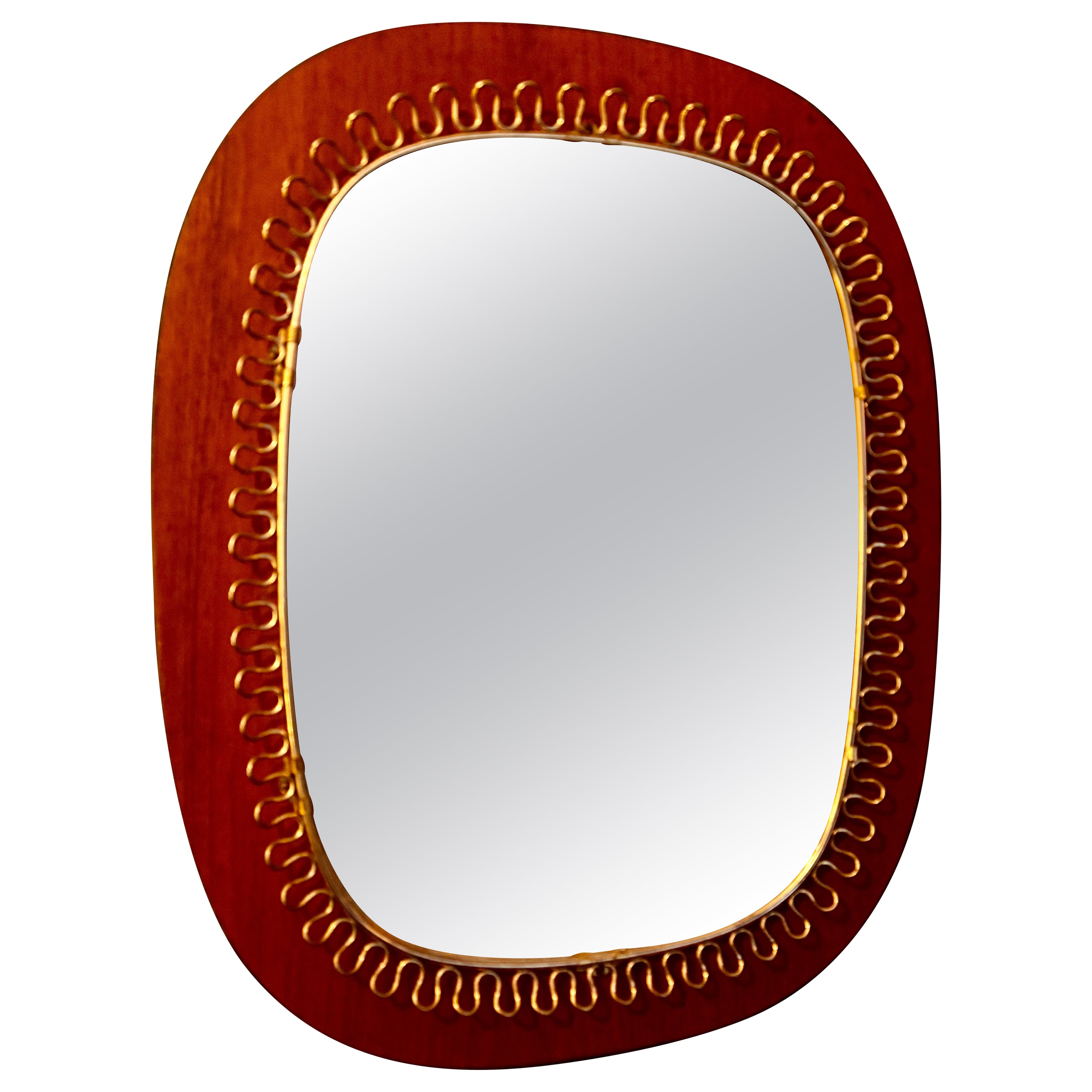 Black Wall Mirror by Josef Frank Svenskt Tenn, 1950s