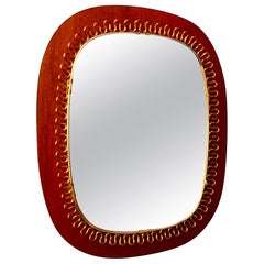 Black Wall Mirror by Josef Frank Svenskt Tenn, 1950s