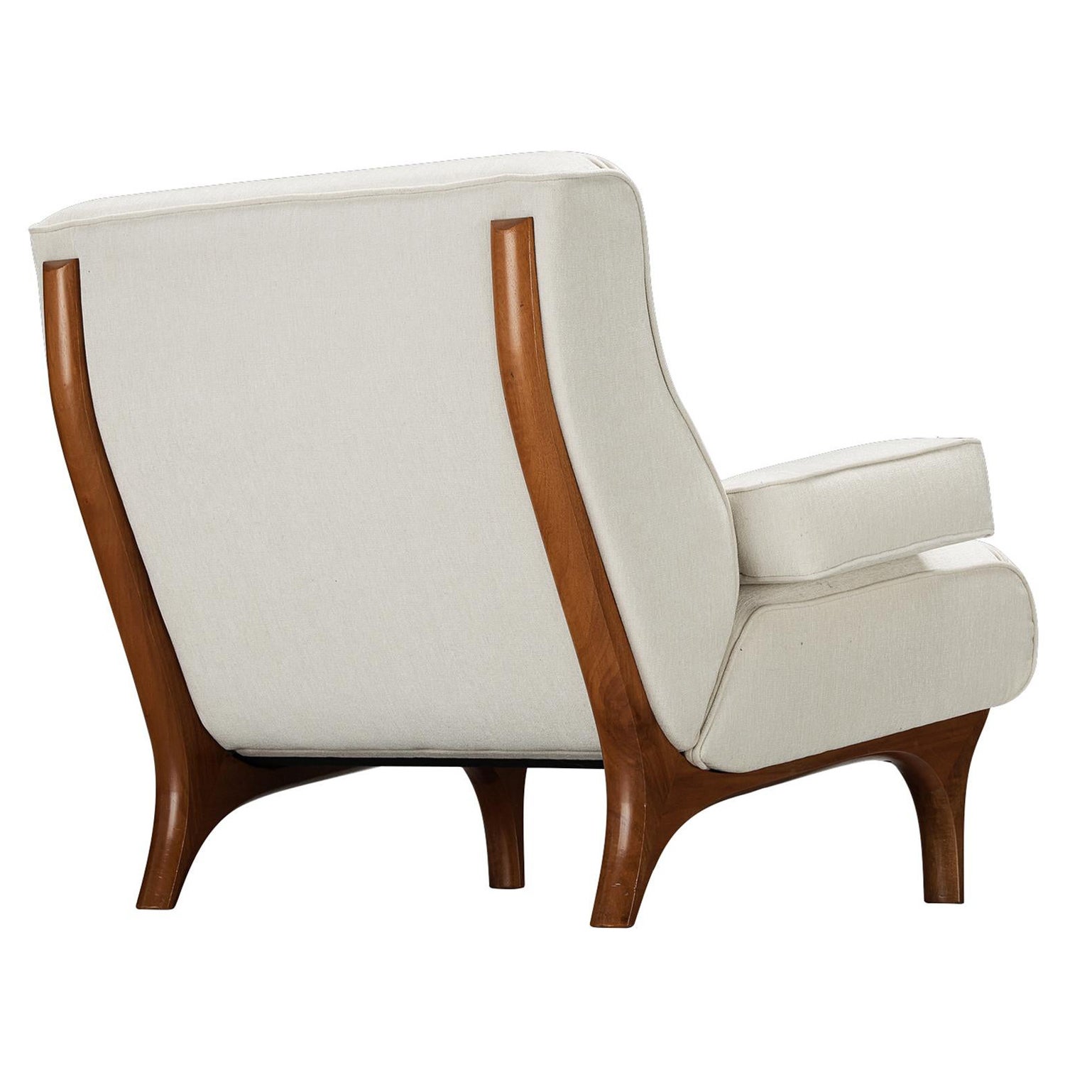Eugenio Gerli for Tecno Lounge Chair in Chenille
