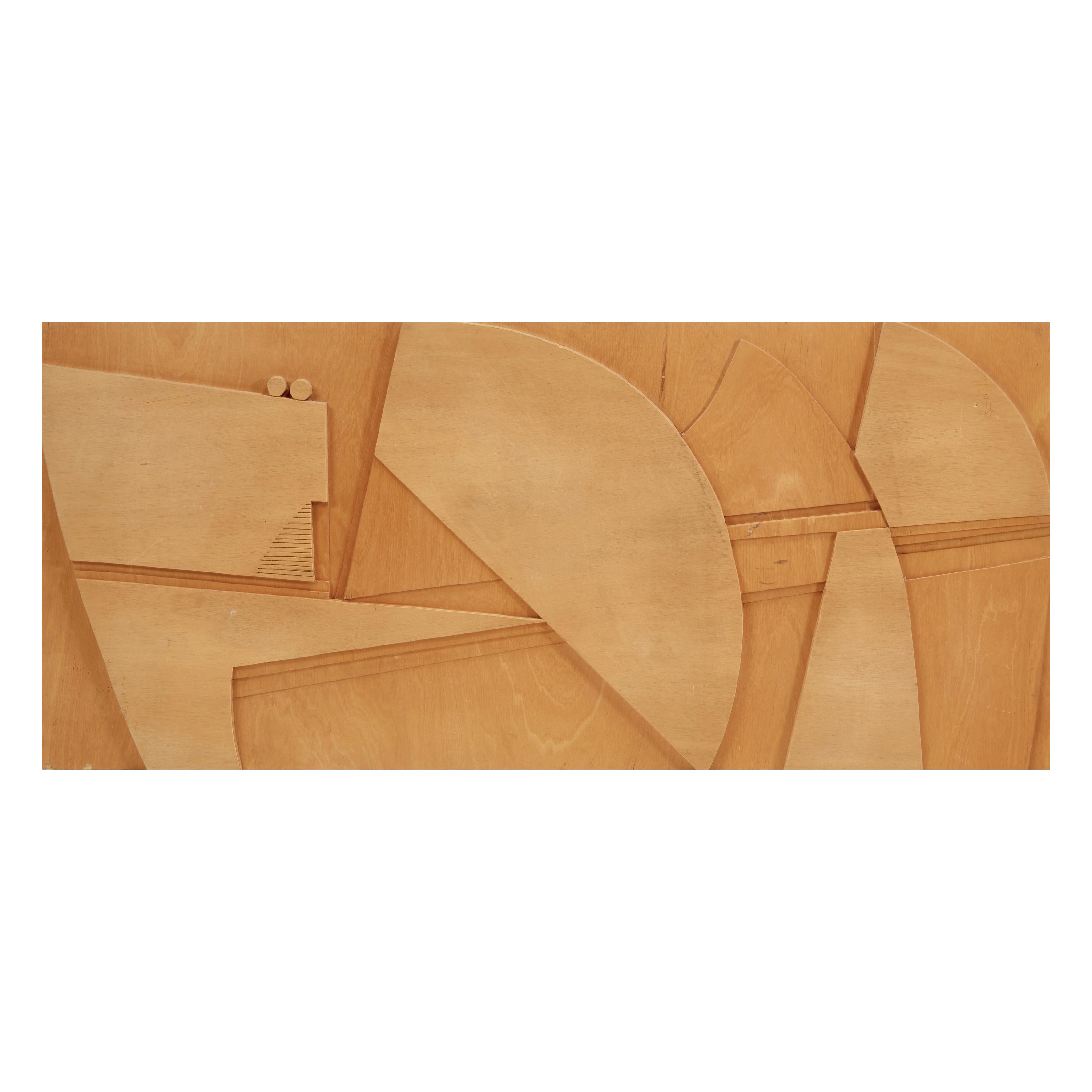 Nerone and Patuzzi Abstract Wood Wall Panel for Forme e Superfici. Italy, 1970s