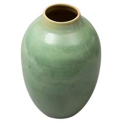Contemporary, 2015 Green Celadon Vase, One of a Kind, Karen Swami